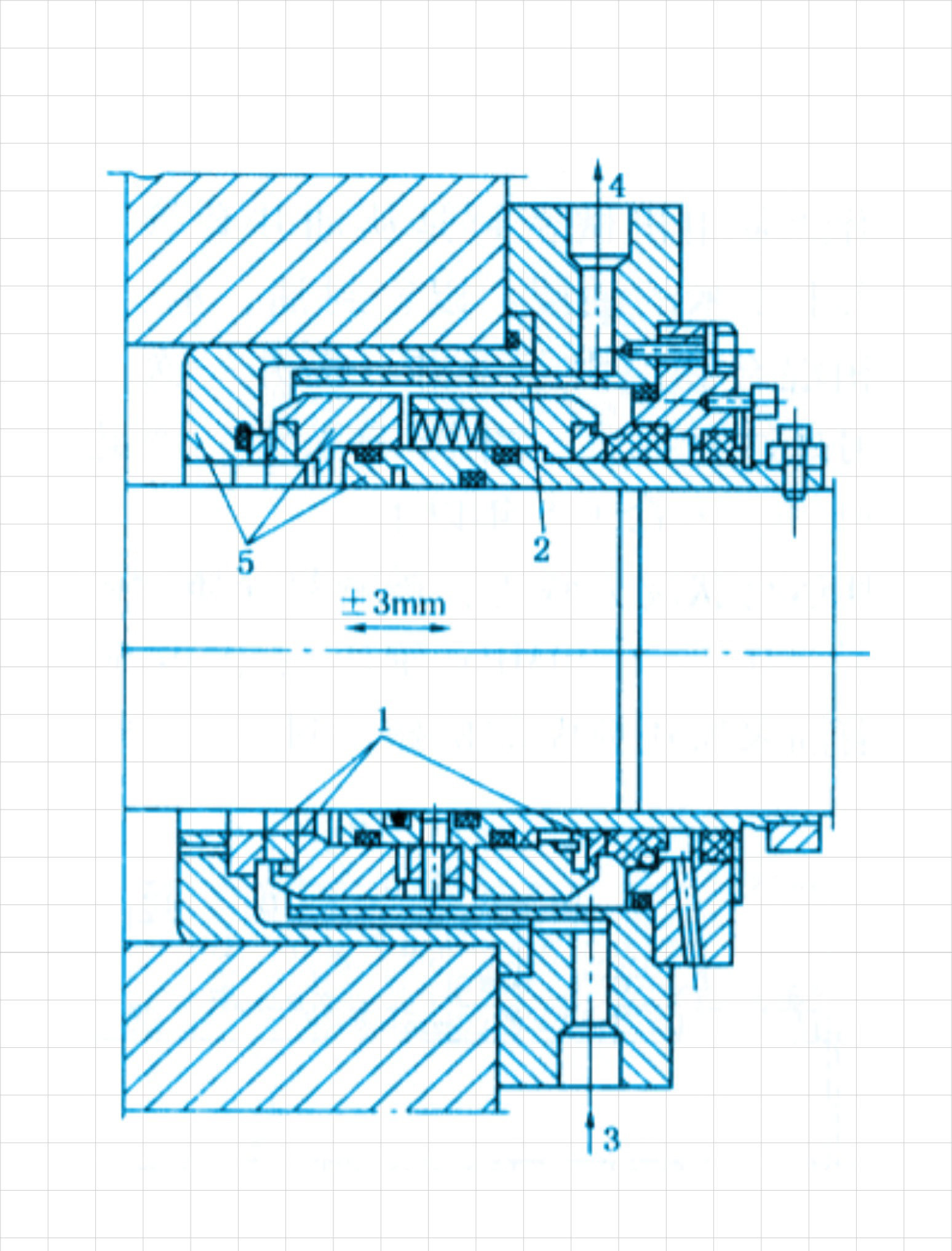 注水泵用機(jī)械橡膠密封件結(jié)構(gòu)平面圖
