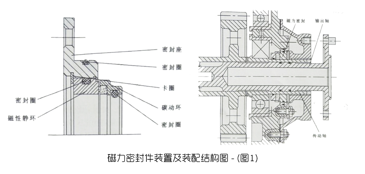 磁力密封圈的結(jié)構(gòu)圖 磁力密封圈的結(jié)構(gòu)圖