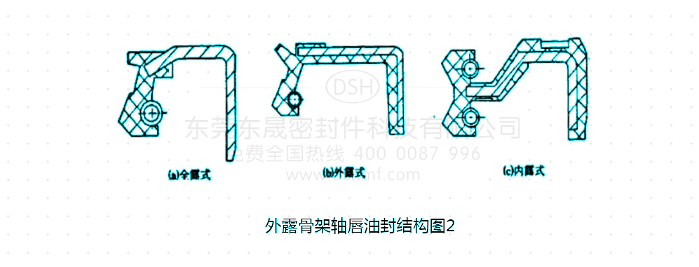 外露骨架軸唇油封結(jié)構(gòu)圖