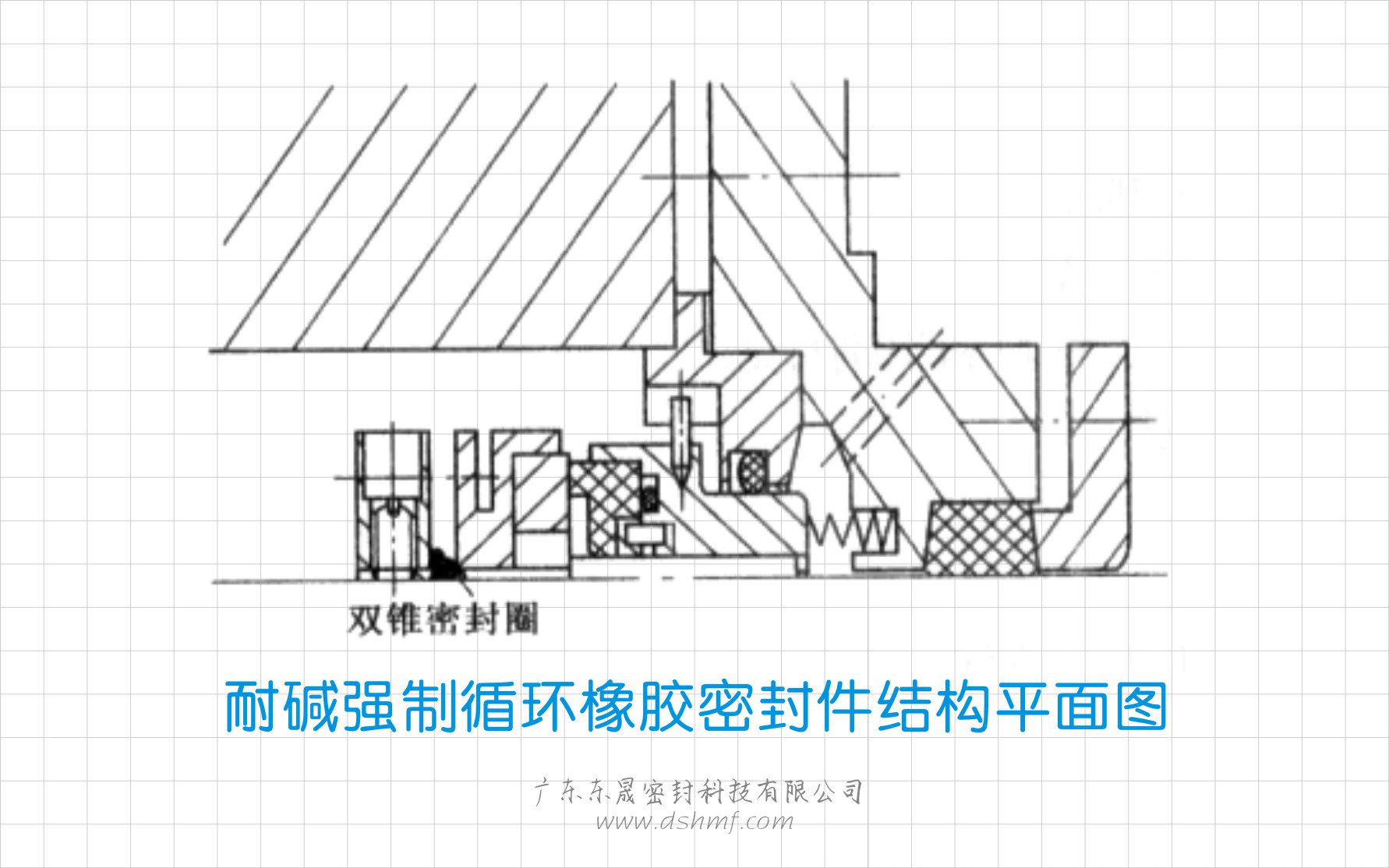 耐堿橡膠油封強制循環(huán)結(jié)構平面圖